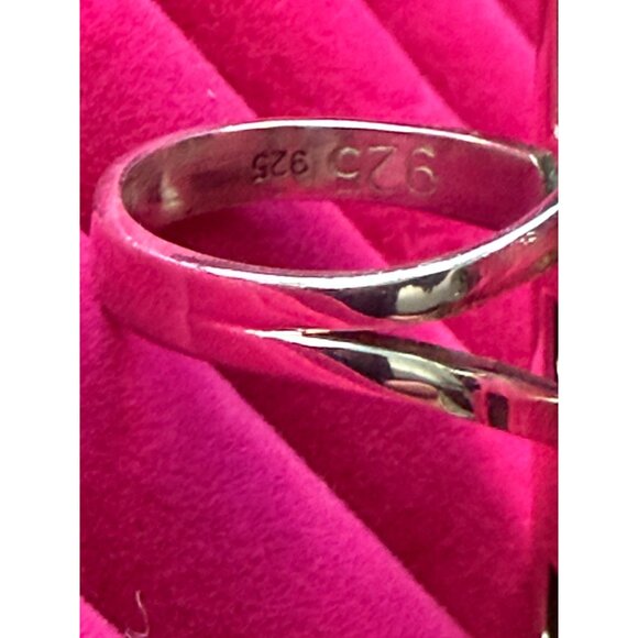 HUGE Sterling Silver Adjustable Ring Onyx Turquoise Spiny Oyster - Picture 6 of 8